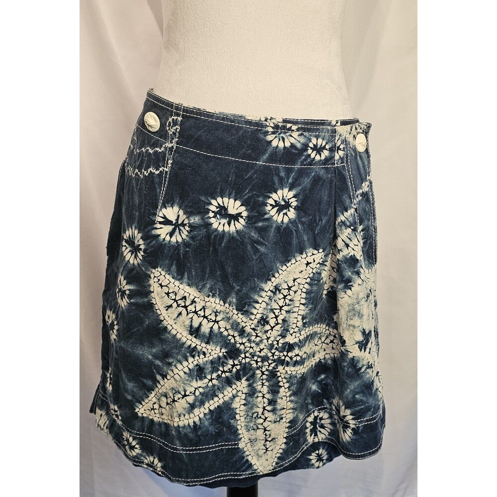 VTG GENE EWING BIS Bohemian Boho Chic Hippie Beach Tie Dye Wrap Skirt 10